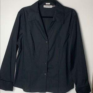 Worn once Calvin Klein black button down shirt